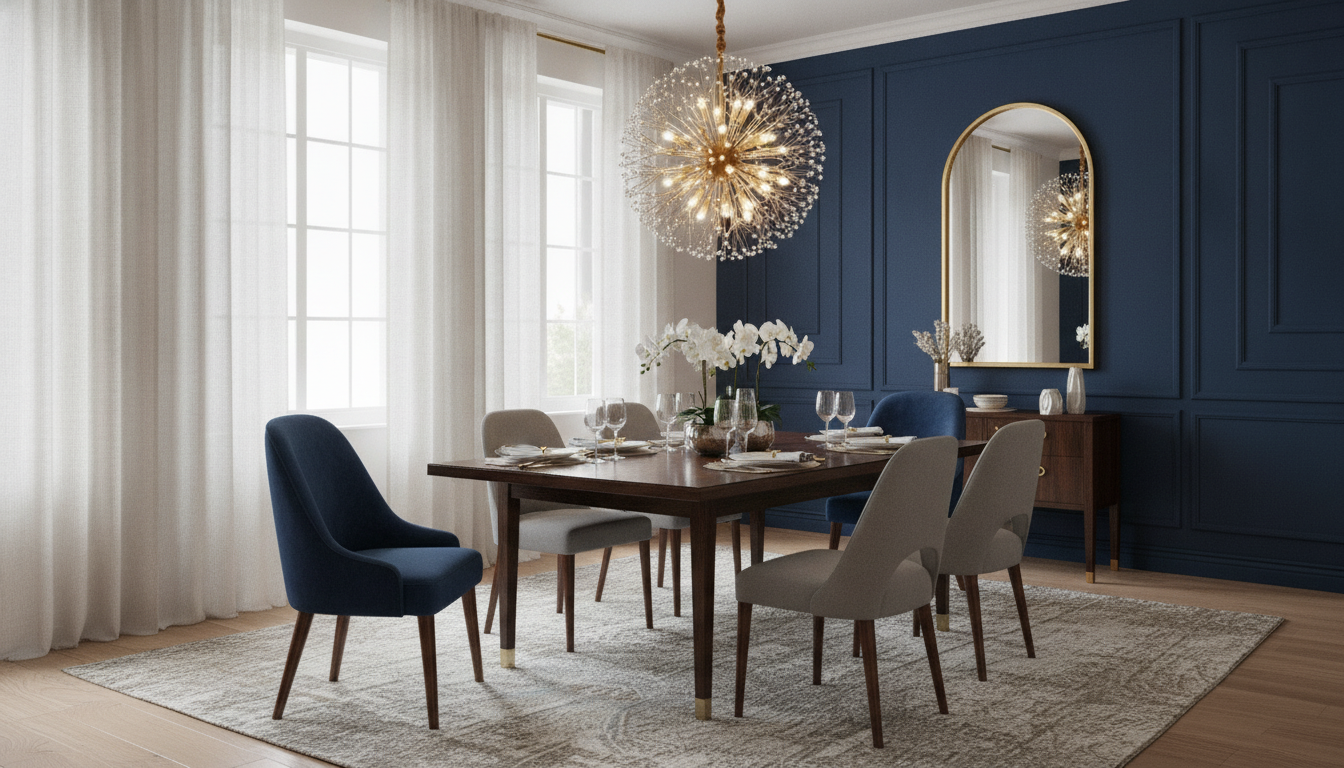 Art Deco Crystal Branch Chandelier: Dining Room Styling Guide