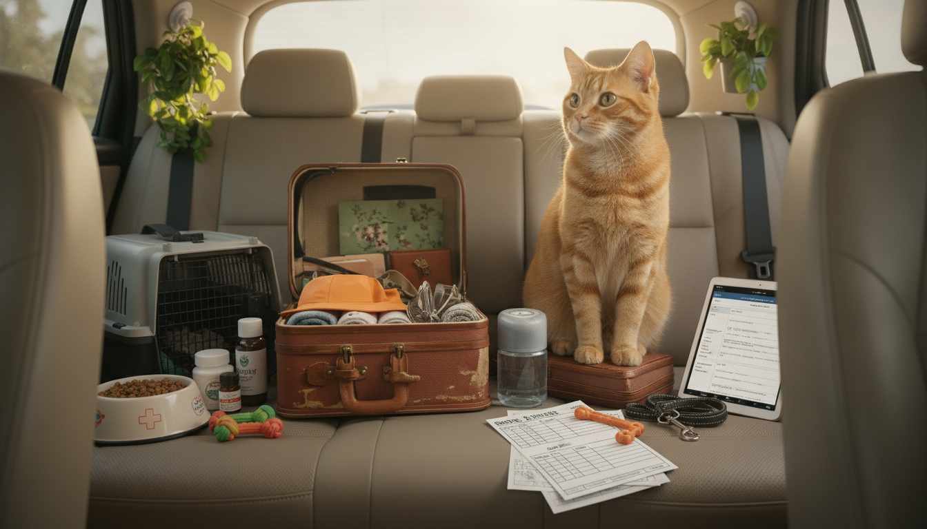 Pet Travel Packing Checklist: Safe Road Trips for Dogs & Cats